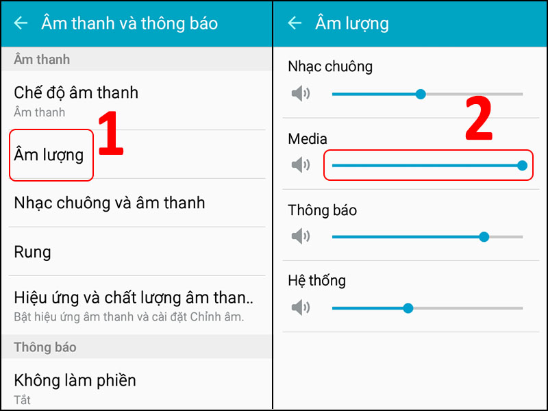 Điều chỉnh âm thanh